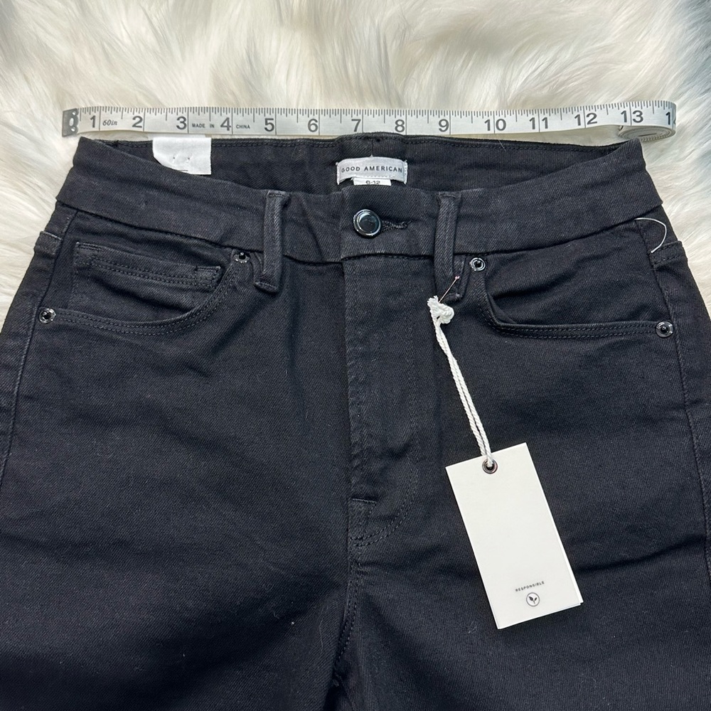 NWT Good American Petite Skinny Jeans in Black Size 6-12 - Picture 5 of 10